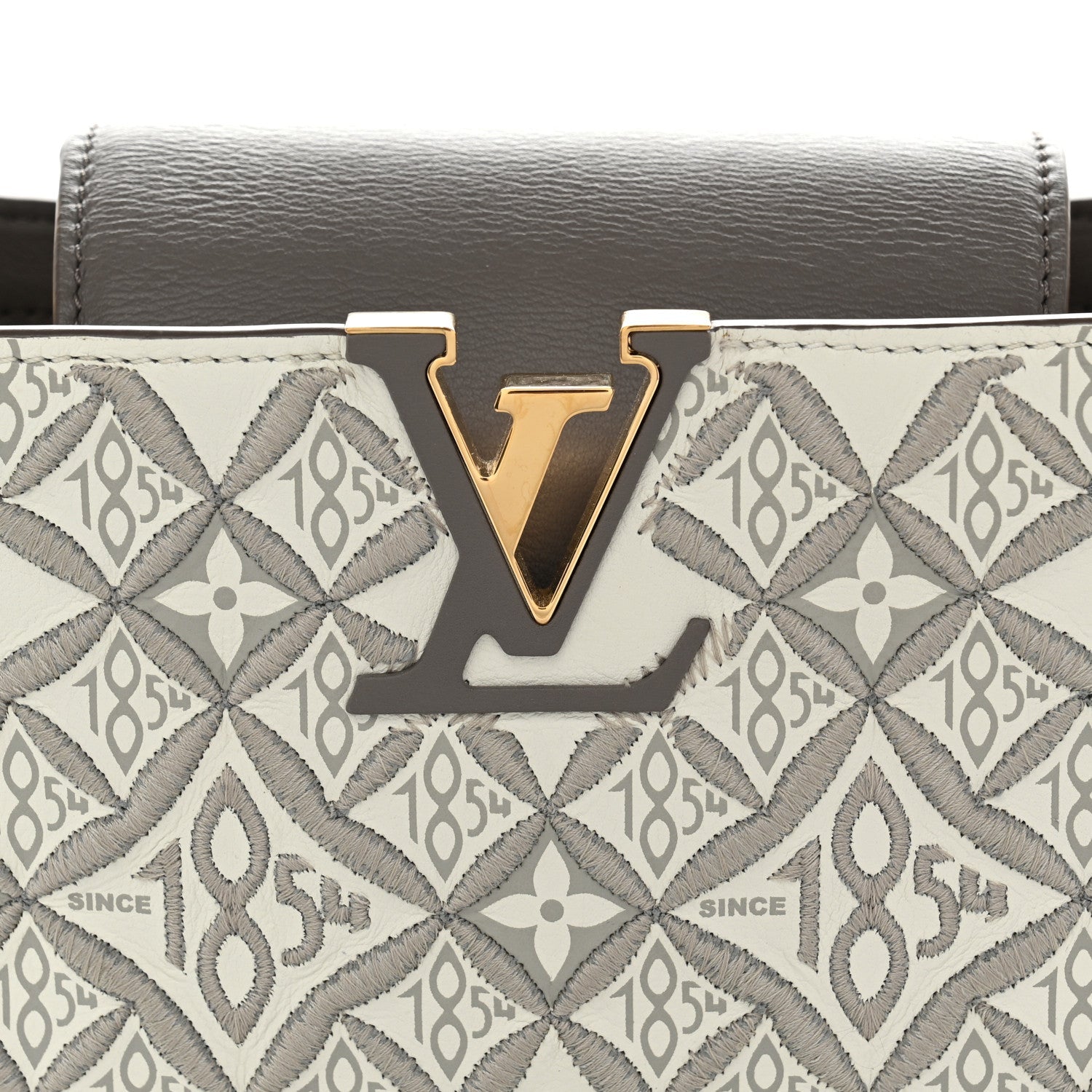 Calfskin Since 1854 Embroidered Capucines BB Ecru Taupe £¨ Direct shipment via from wholesalehk.shop
