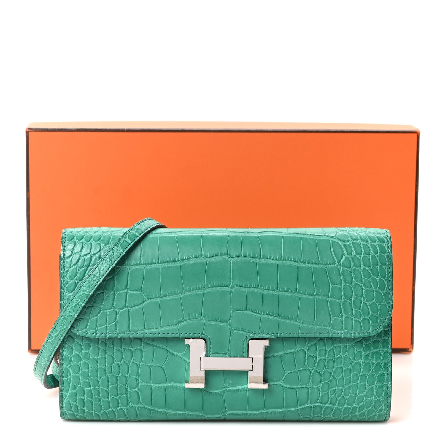 Matte Alligator Constance Long Wallet To Go Vert Jade £¨ Direct shipment via from wholesalehk.shop