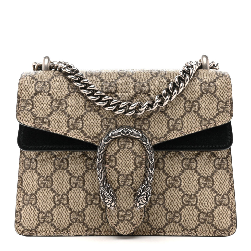 GG Supreme Monogram Mini Dionysus Shoulder Bag Black wholesalehk.shop