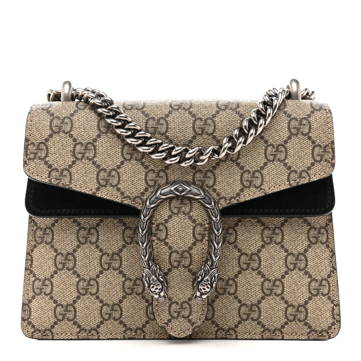GG Supreme Monogram Mini Dionysus Shoulder Bag Black wholesalehk.shop