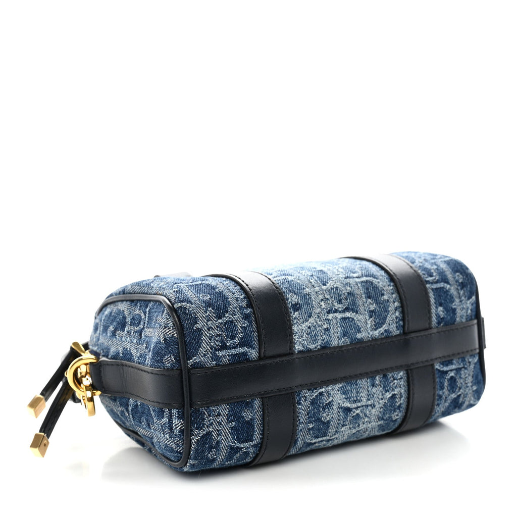 Denim Oblique Nano Groove 17 Bag Blue wholesalehk.shop