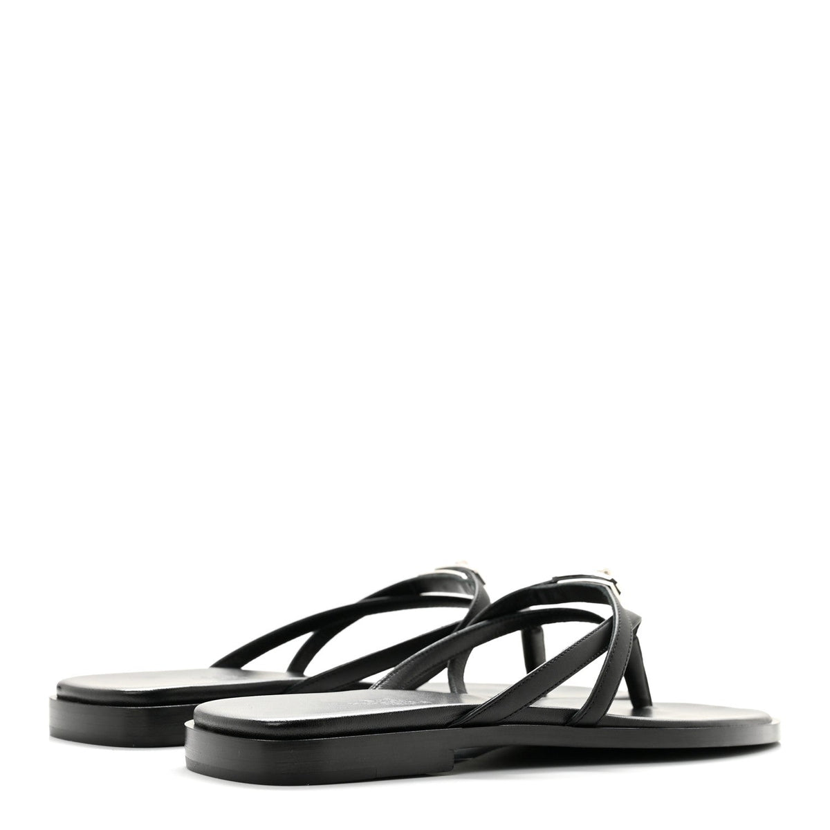 Calfskin Miss Sandals 37 Black wholesalehk.shop