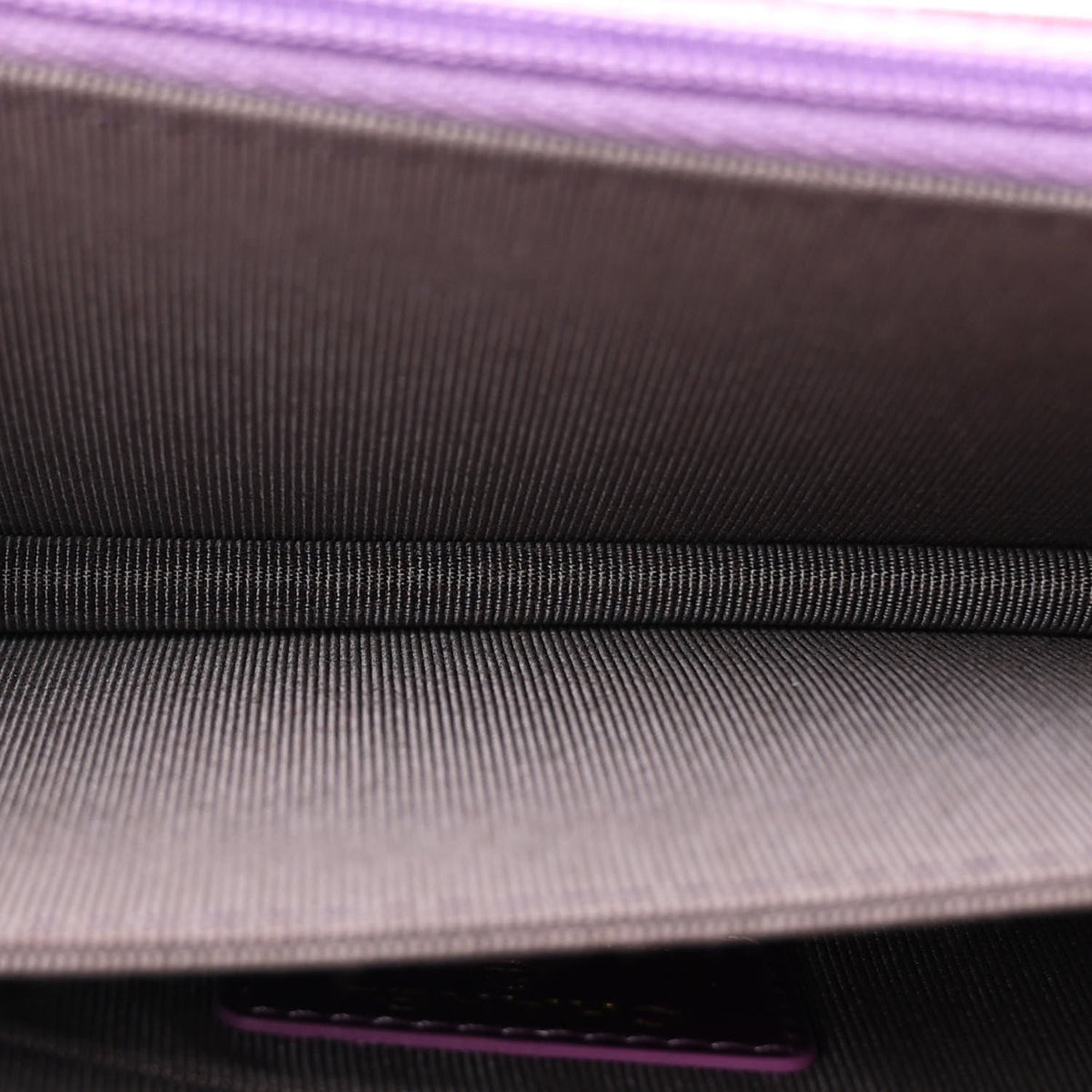 Iridescent Lambskin Quilted Mini Wallet On Chain WOC Purple wholesalehk.shop