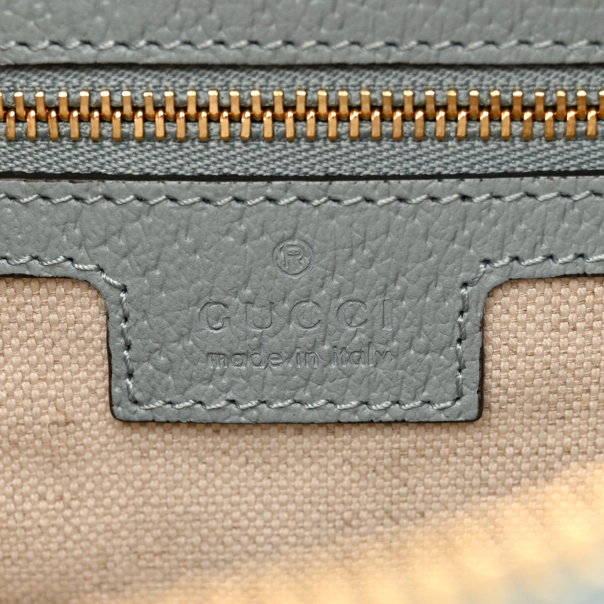 GG Supreme Monogram Textured Calfskin Web Super Mini Ophidia Shoulder Bag Light Blue wholesalehk.shop