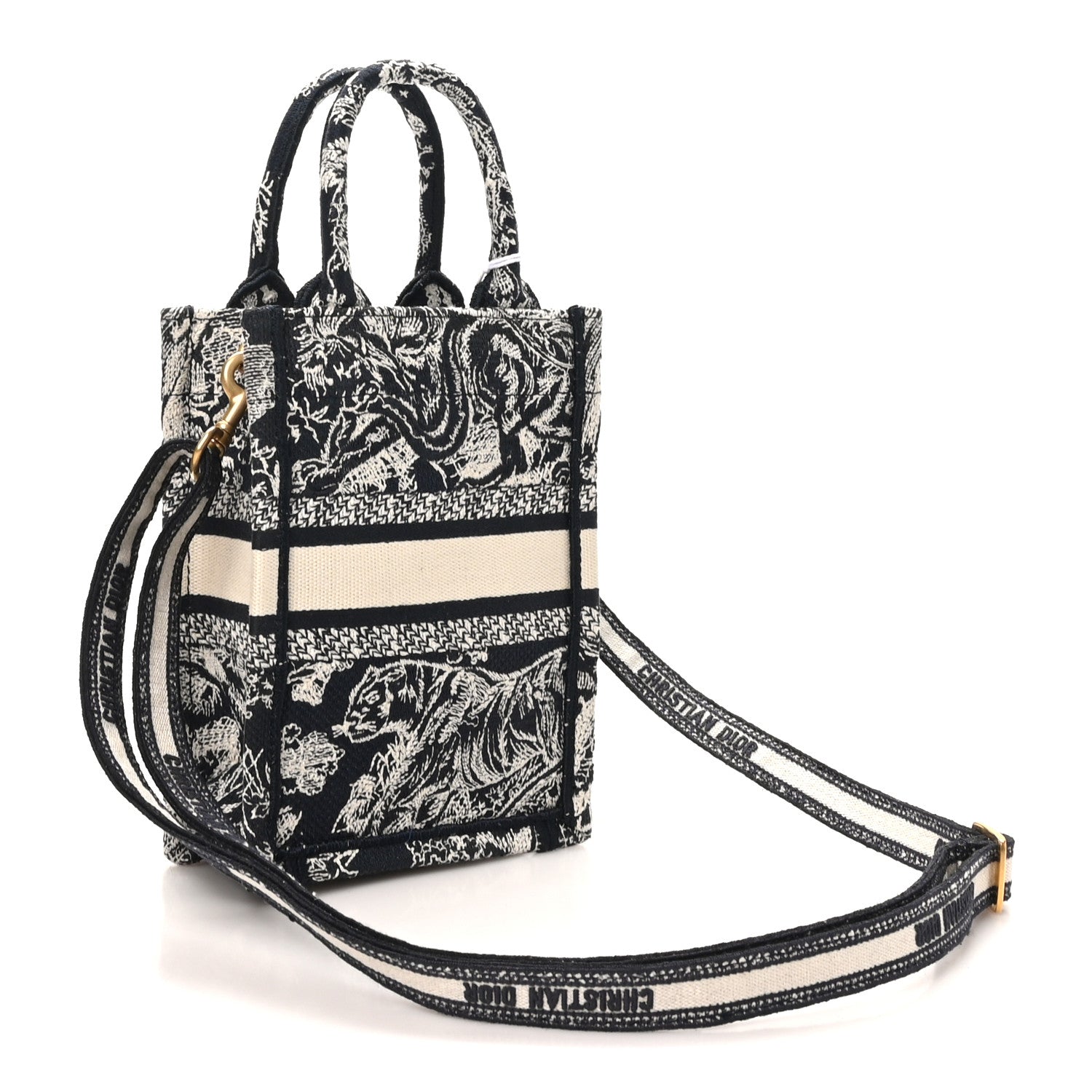 Canvas Toile de Jouy Reverse Embroidered Mini Book Tote Phone Bag  Blue £¨ Direct shipment via from wholesalehk.shop