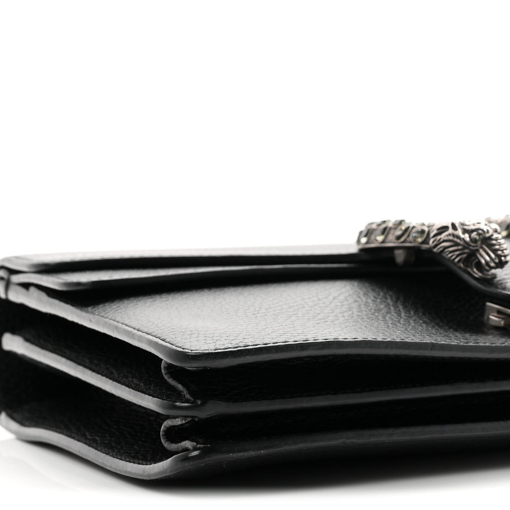 Pebbled Calfskin Small Dionysus Shoulder Bag Black wholesalehk.shop