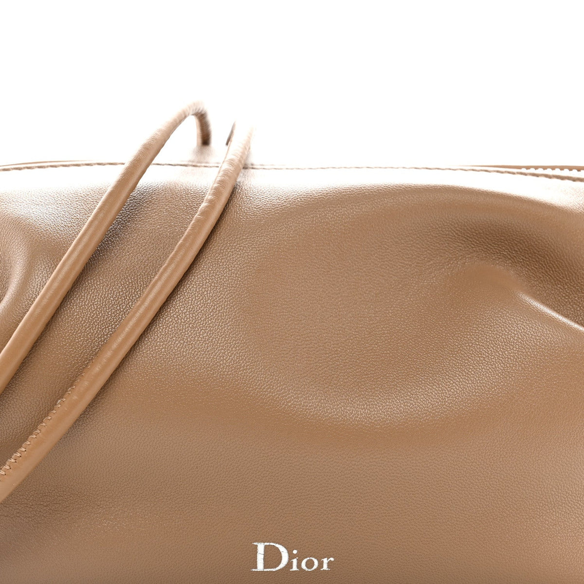 Supple Lambskin Bow Pouch Camel wholesalehk.shop