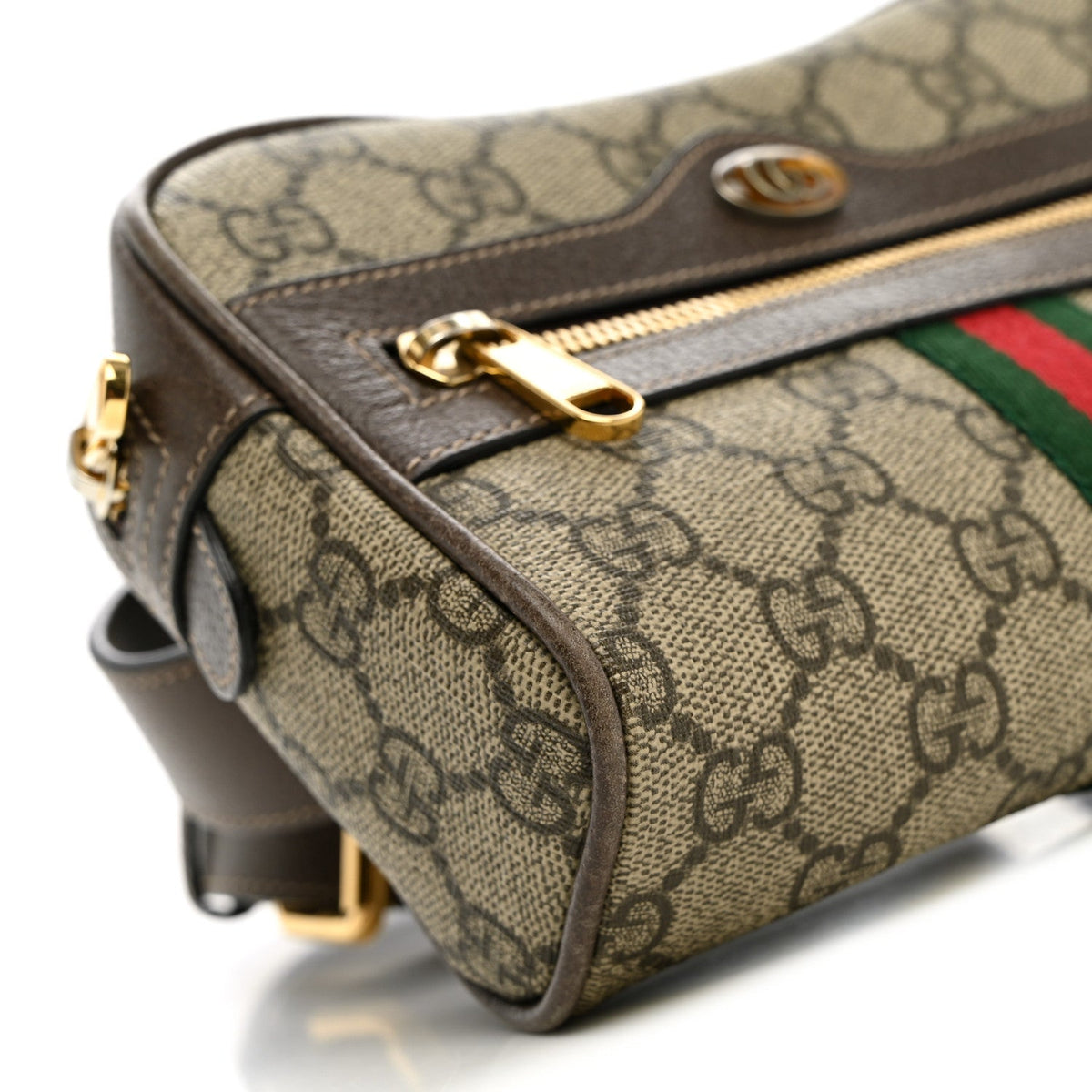 GG Supreme Monogram Web Small Ophidia Belt Bag 85 34 75 30 Dark Brown wholesalehk.shop