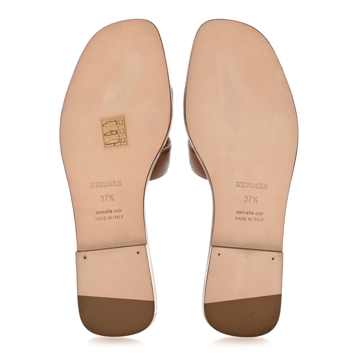 Box Calfskin Oran Sandals 37.5 Gold wholesalehk.shop