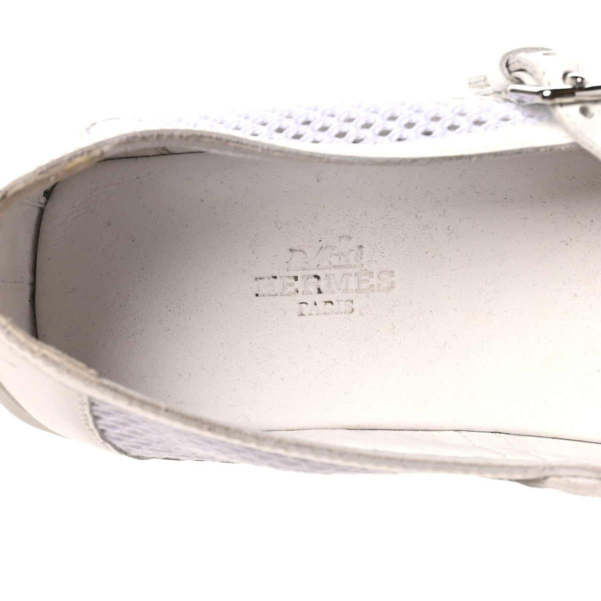 Crochet Knit Calfskin Kichu Ballet Flats 39 White wholesalehk.shop