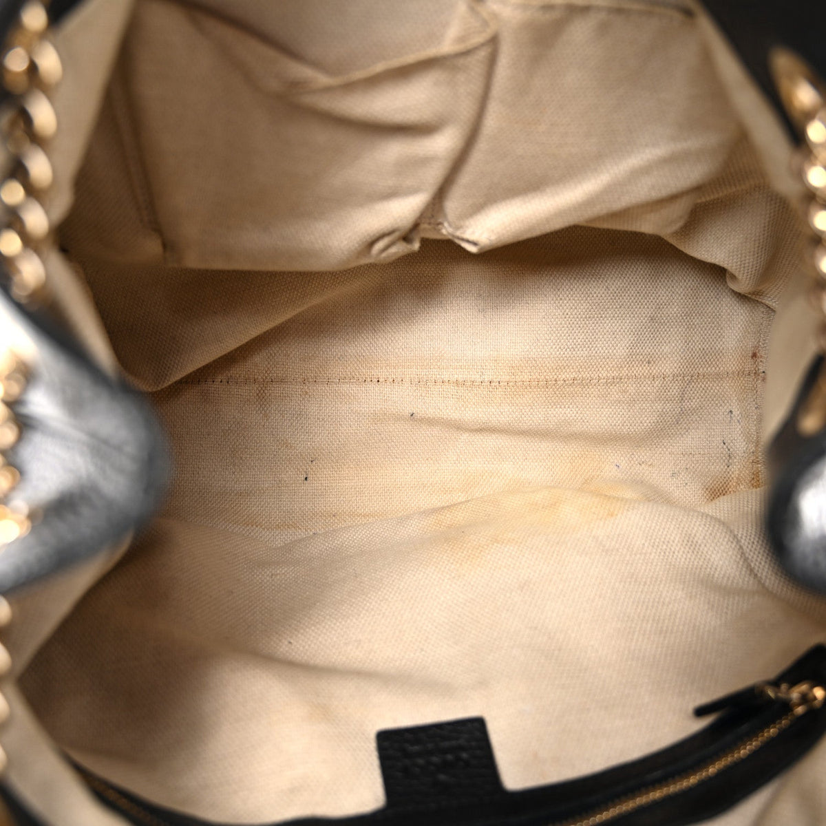 Pebbled Calfskin Medium Soho Chain Shoulder Bag Black wholesalehk.shop