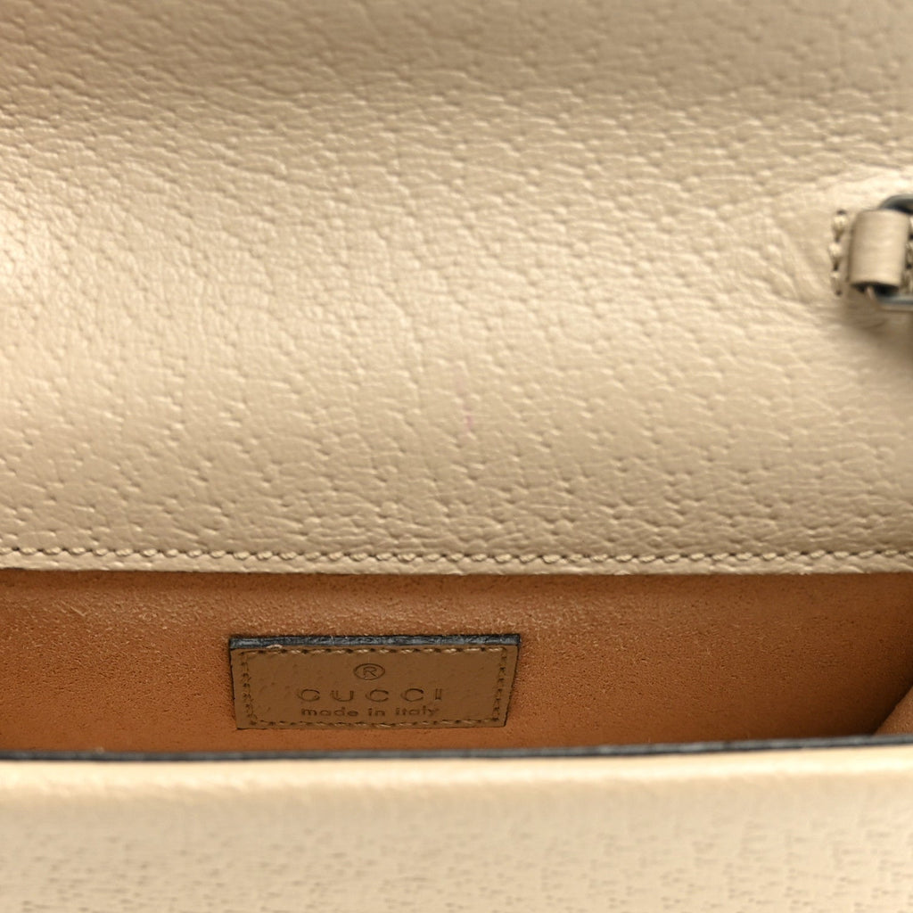 GG Supreme Monogram Textured Dollar Calfskin Super Mini Dionysus Shoulder Bag Beige Mystic White Oatmeal wholesalehk.shop