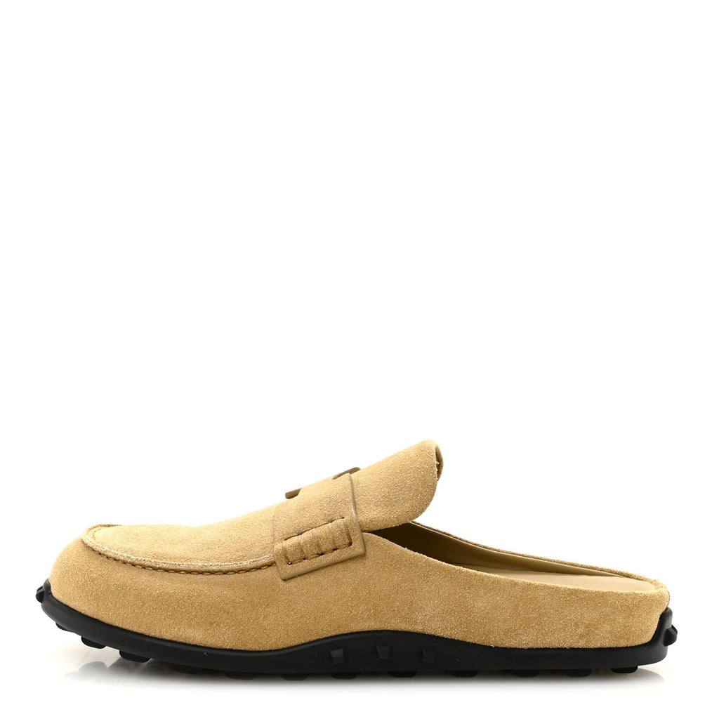 Suede Calfskin Womens Go Mules 39 Beige Sable wholesalehk.shop