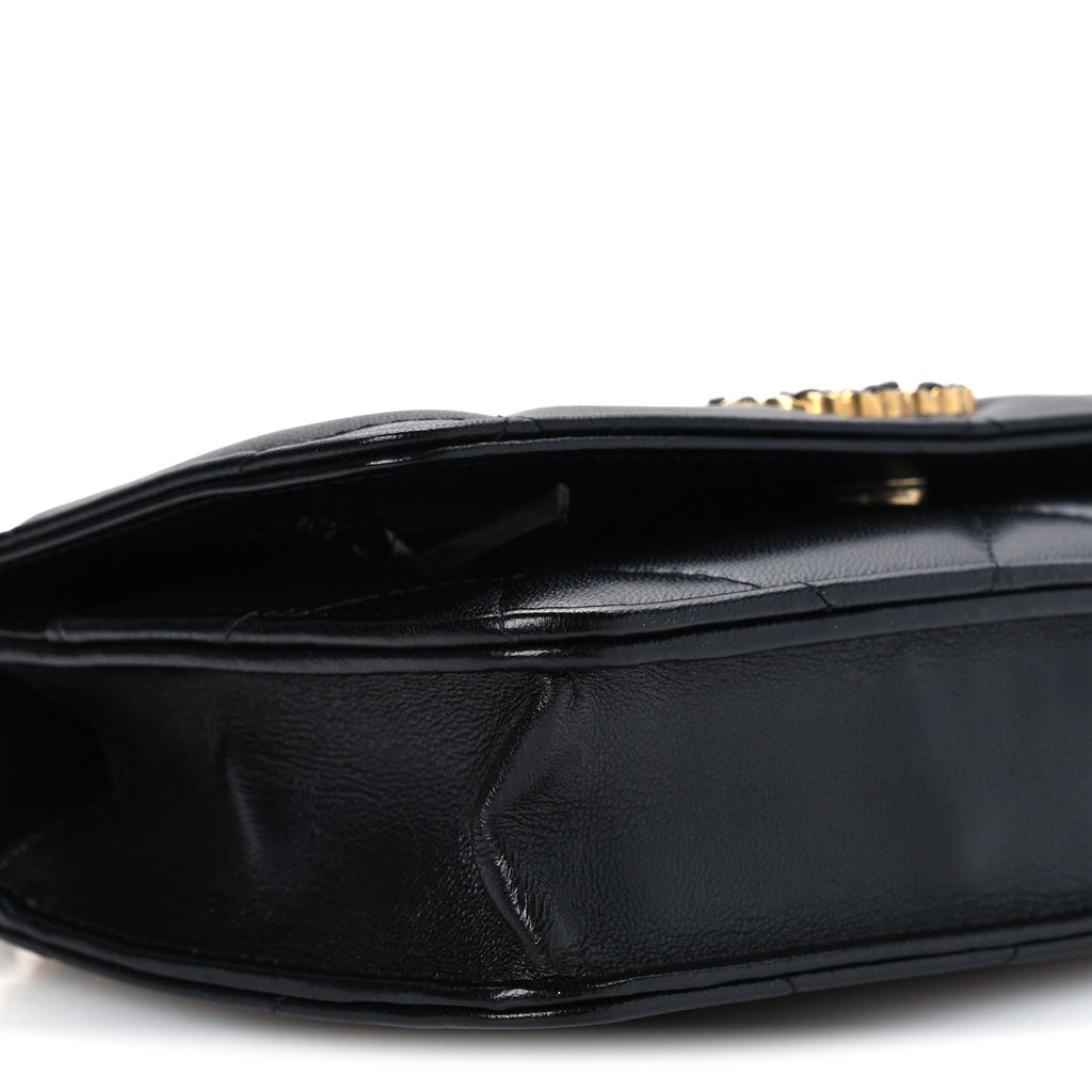 Lambskin Quilted Chanel 19 Wallet On Chain WOC Black wholesalehk.shop