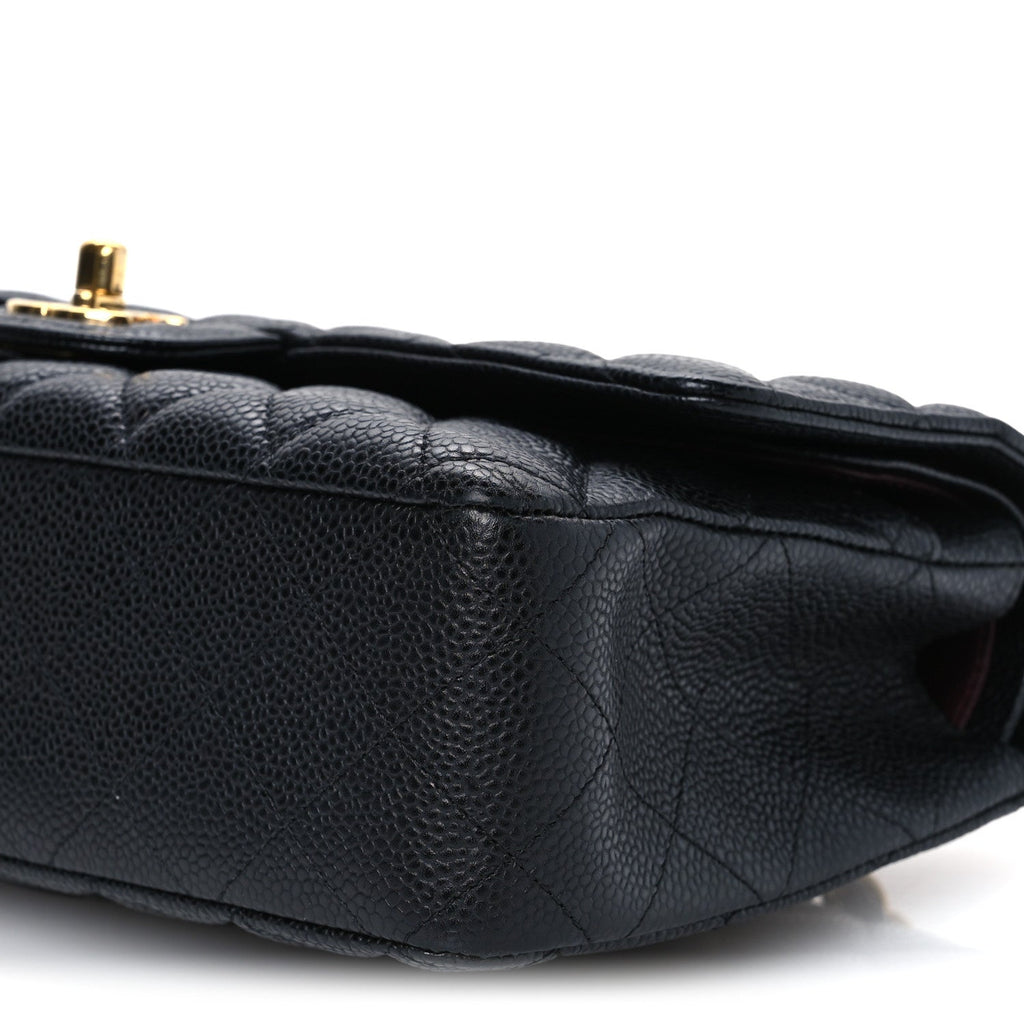 Caviar Quilted Medium Double Flap Black wholesalehk.shop