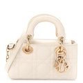 Lambskin Cannage Micro Lady D-Joy Latte wholesalehk.shop