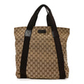GG Monogram Medium Handle Vertical Tote Bag Dark Brown wholesalehk.shop