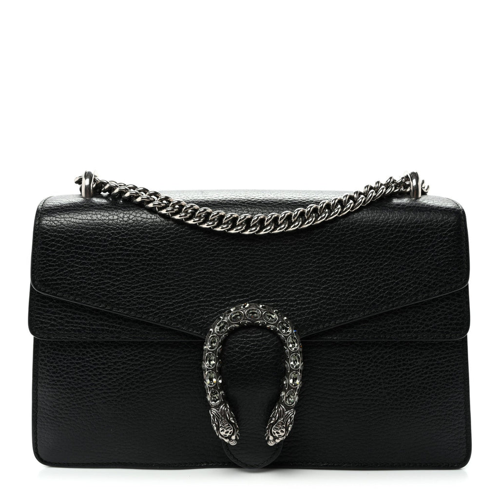 Pebbled Calfskin Small Dionysus Shoulder Bag Black wholesalehk.shop