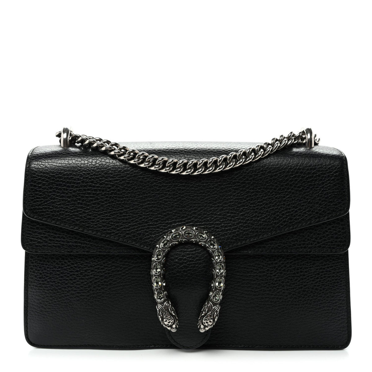 Pebbled Calfskin Small Dionysus Shoulder Bag Black wholesalehk.shop