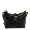 Calfskin Macrocannage Miss Caro Diorling Mini Bag with Chain Black wholesalehk.shop