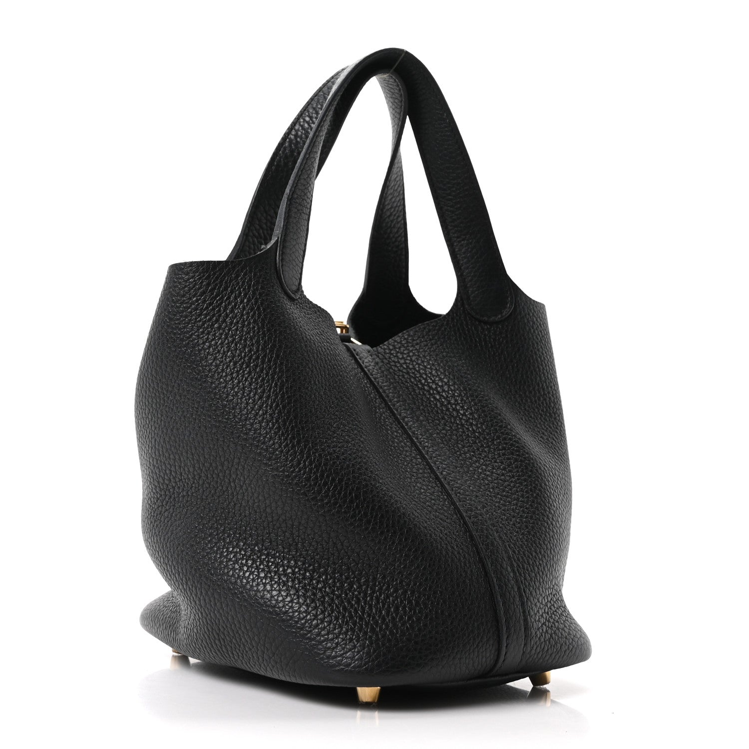 Taurillon Clemence Picotin Lock 18 PM Black £¨ Direct shipment via from wholesalehk.shop
