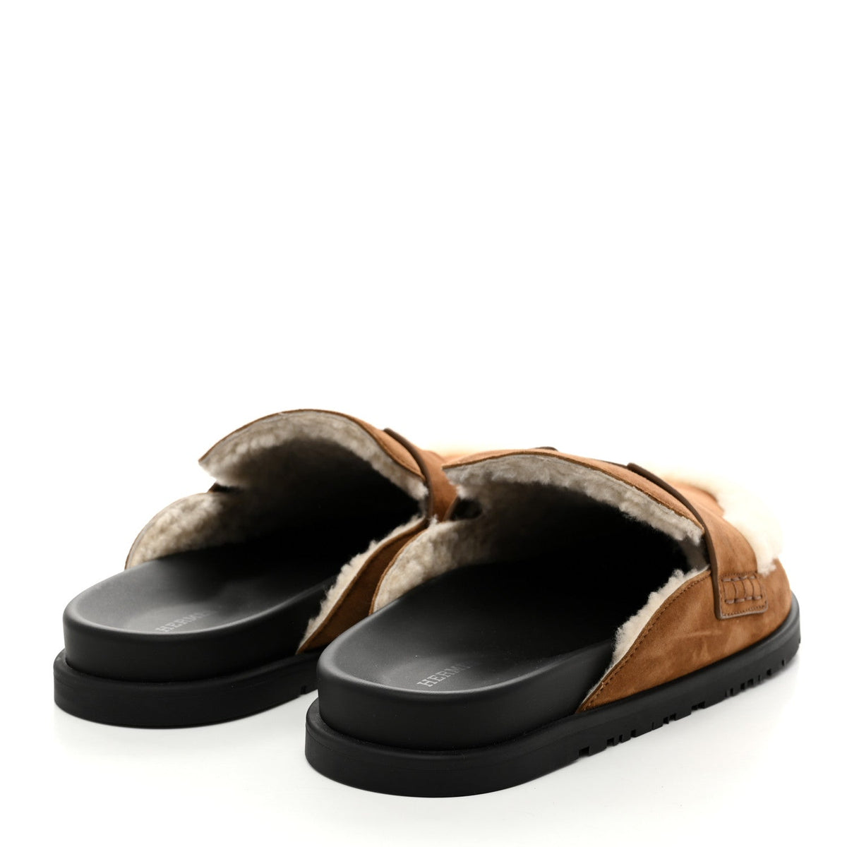 Suede Goatskin Shearling Mens Go Mules 43 Beige Kraft Ecru wholesalehk.shop
