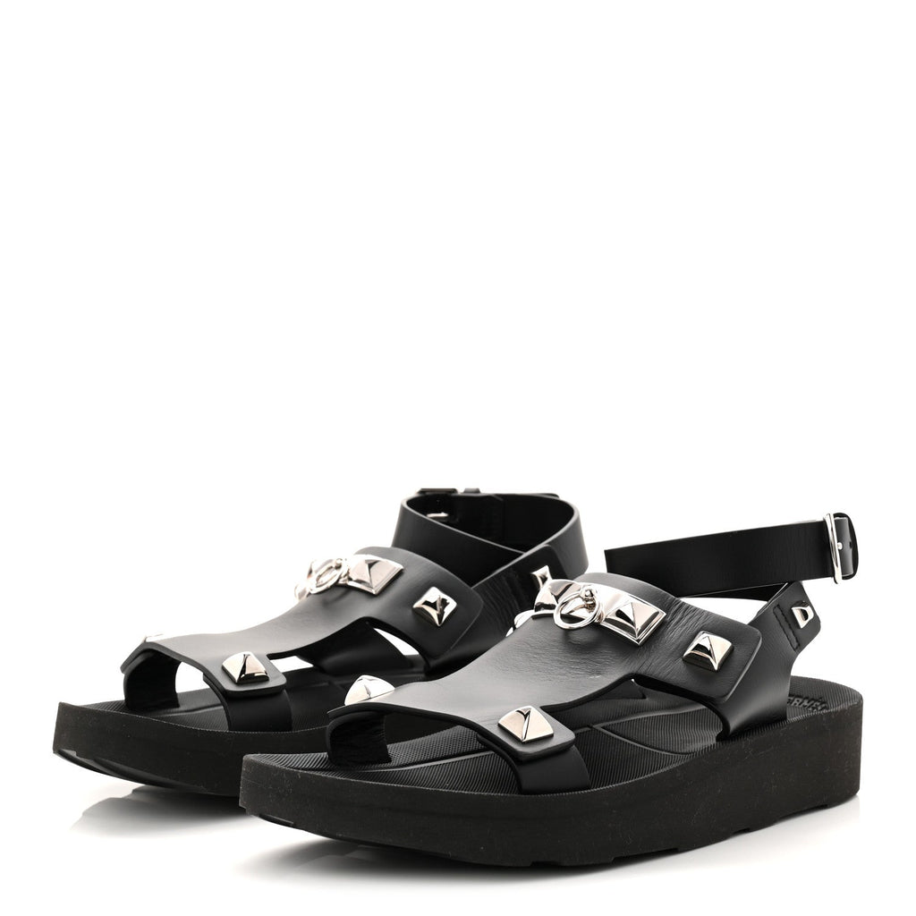 Calfskin Medor Studded Womens Intuition Sandals 37 Black wholesalehk.shop