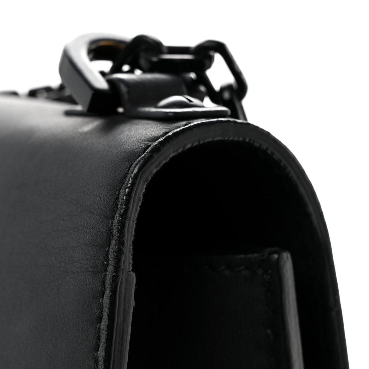 Ultra Matte Calfskin J'Adior Chain Flap Bag Black wholesalehk.shop