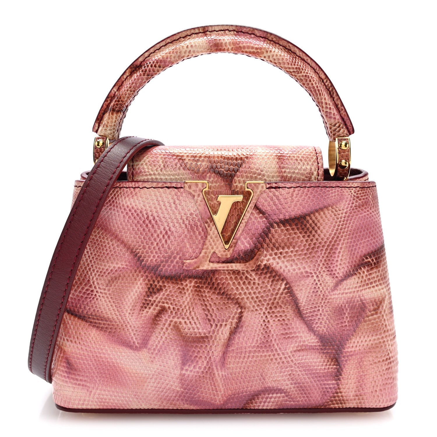 Lizard Mini Capucines Pink Multicolor £¨ Direct shipment via from wholesalehk.shop