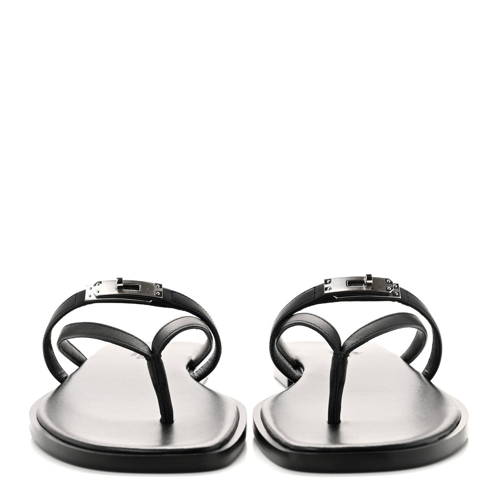 Calfskin Miss Sandals 38 Black wholesalehk.shop