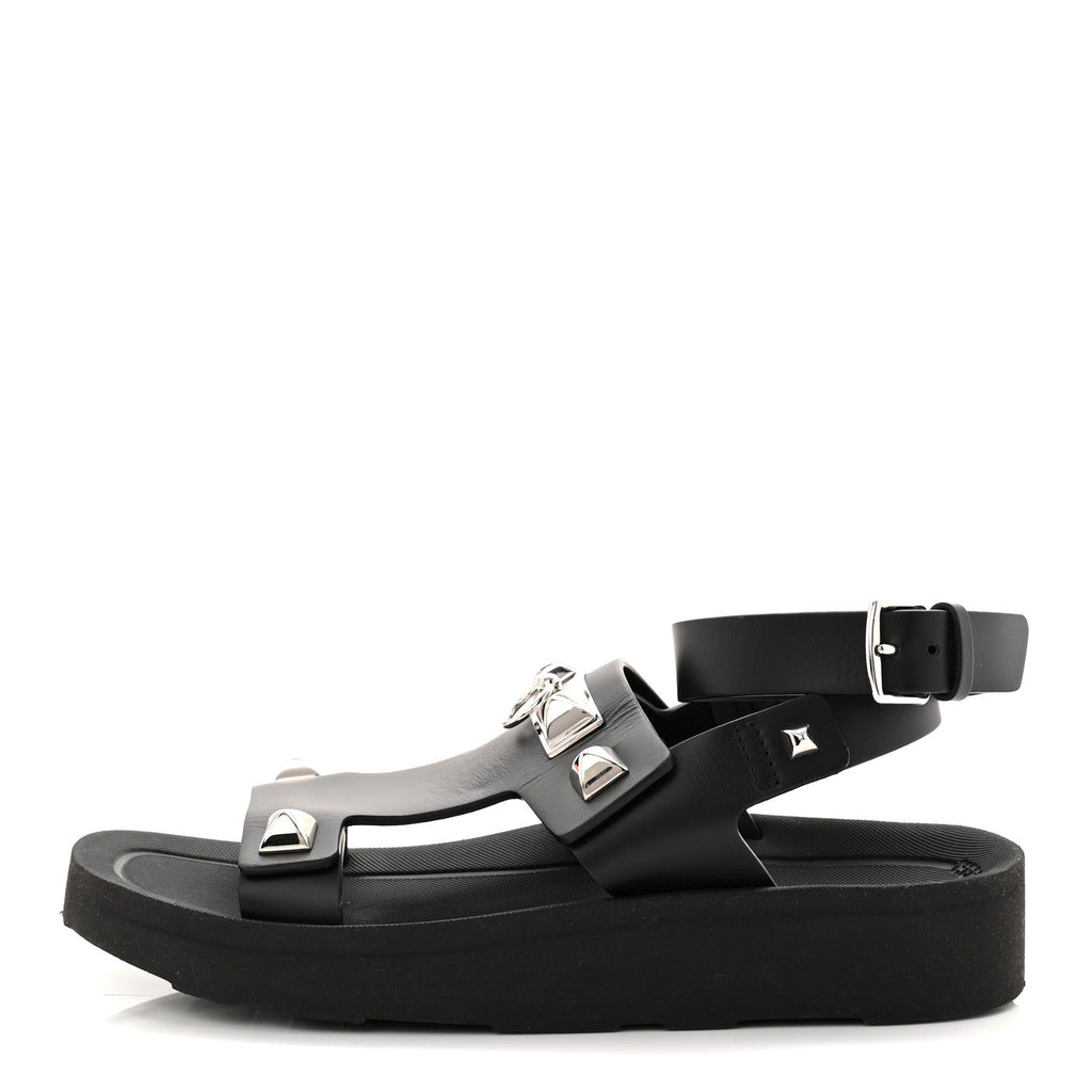 Calfskin Medor Studded Womens Intuition Sandals 37 Black wholesalehk.shop