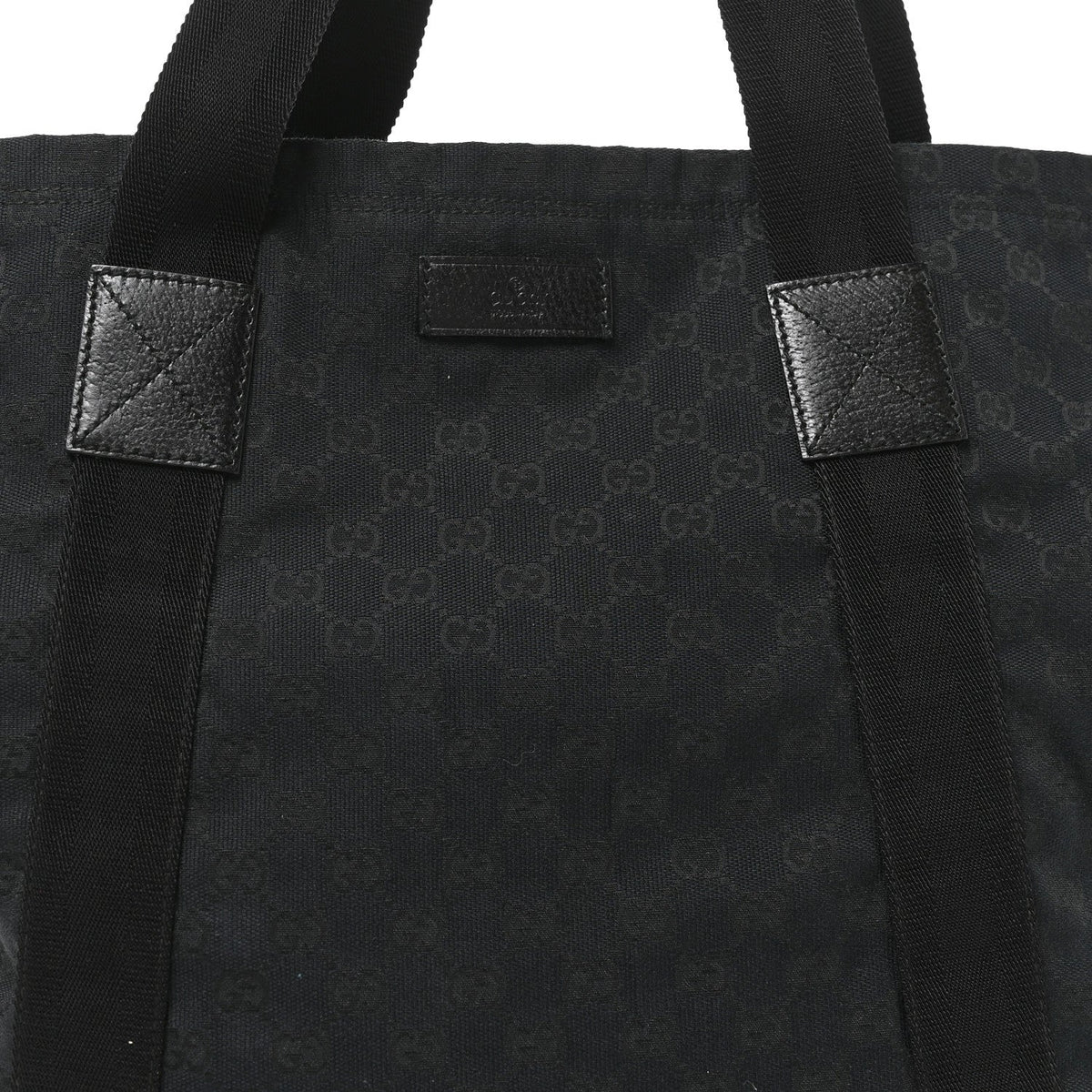 GG Monogram Medium Handle Vertical Tote Black wholesalehk.shop