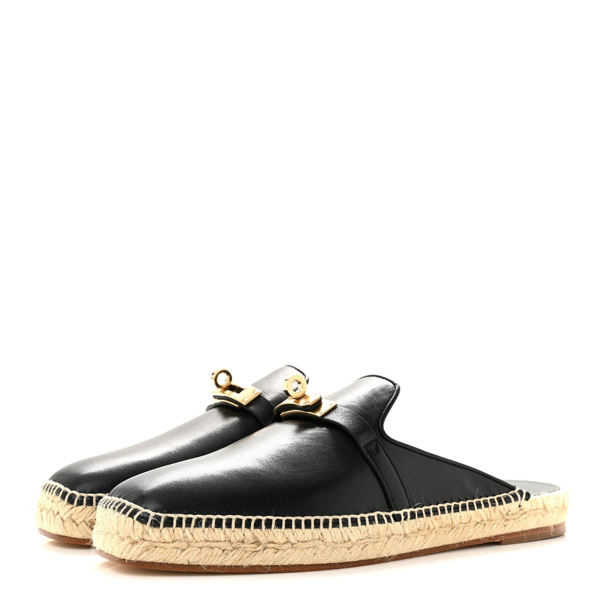 Goatskin Feria Espadrille 39 Black wholesalehk.shop