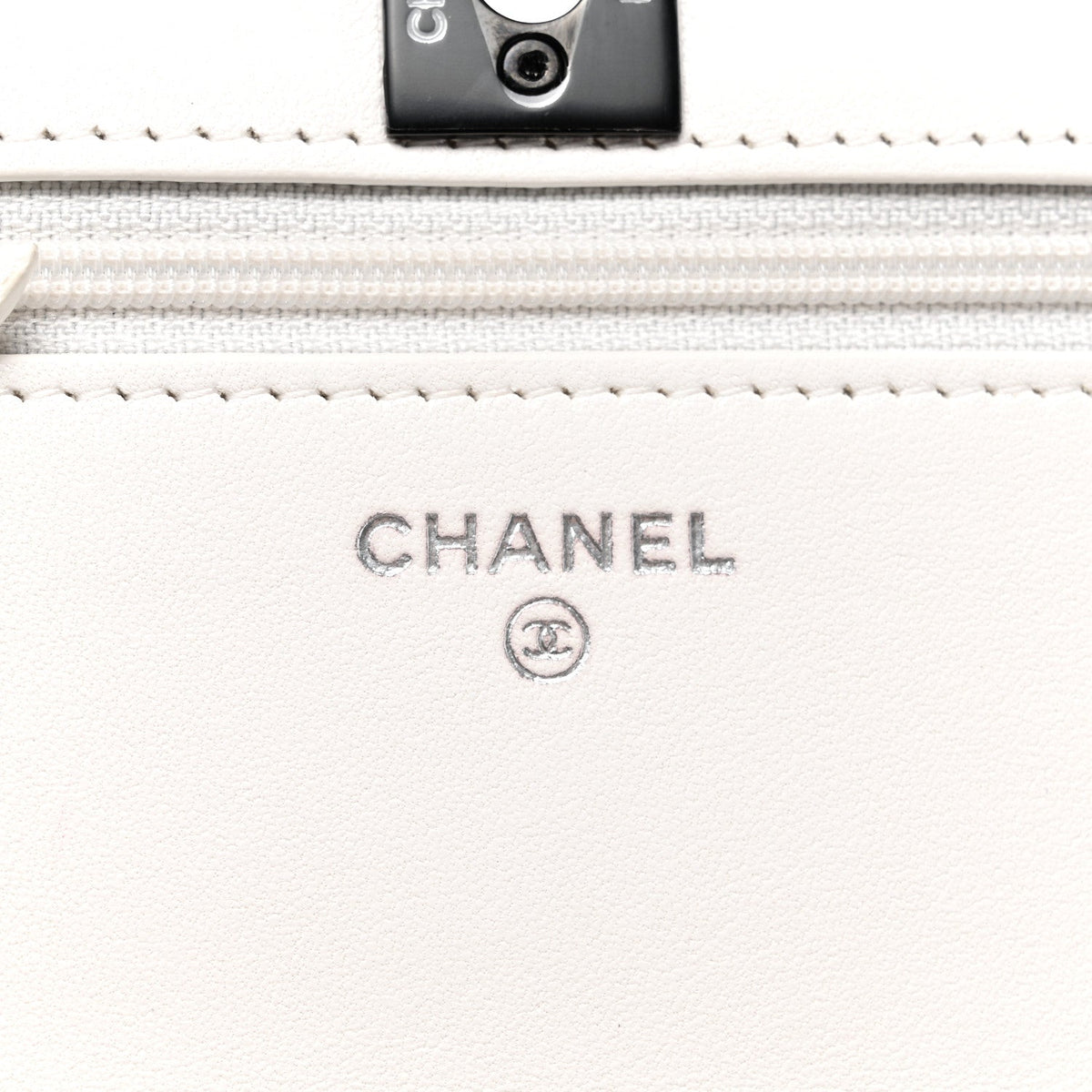 Lambskin Quilted Mini Trendy CC Wallet On Chain WOC White wholesalehk.shop