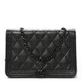 Caviar Quilted Boy Wallet On Chain WOC So Black wholesalehk.shop