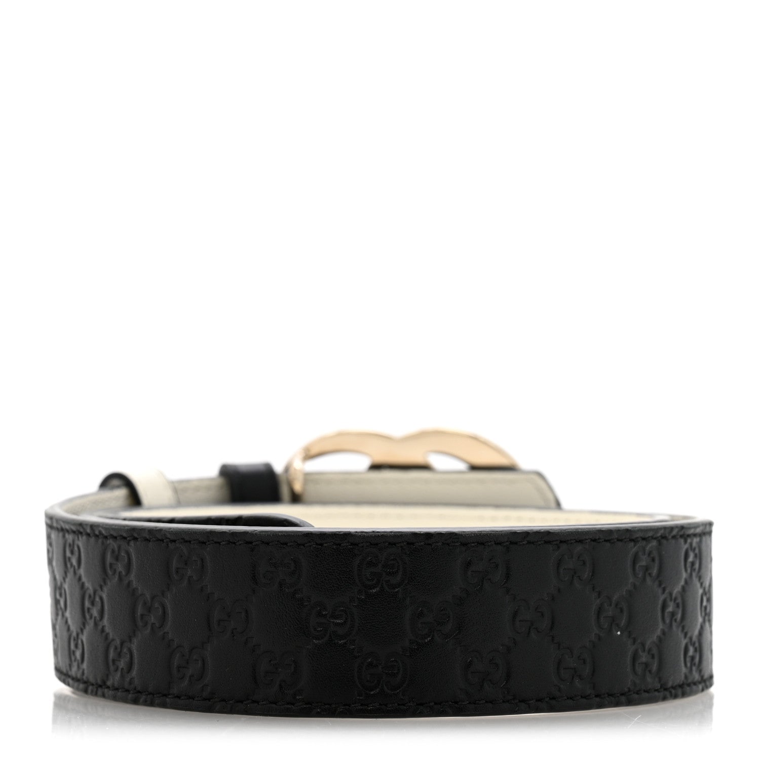 Guccissima Double G Reversible Belt 75 30 Black White £¨ Direct shipment via from wholesalehk.shop
