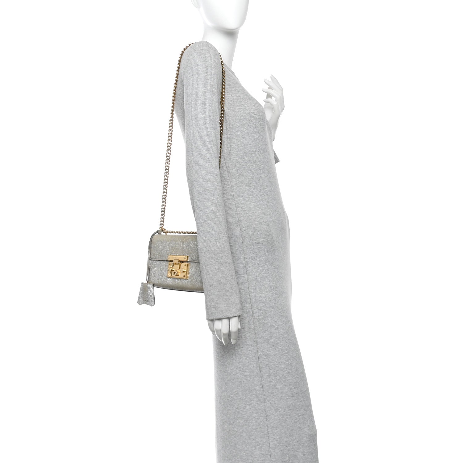 Galassia Small Padlock Shoulder Bag Platino £¨ Direct shipment via from wholesalehk.shop