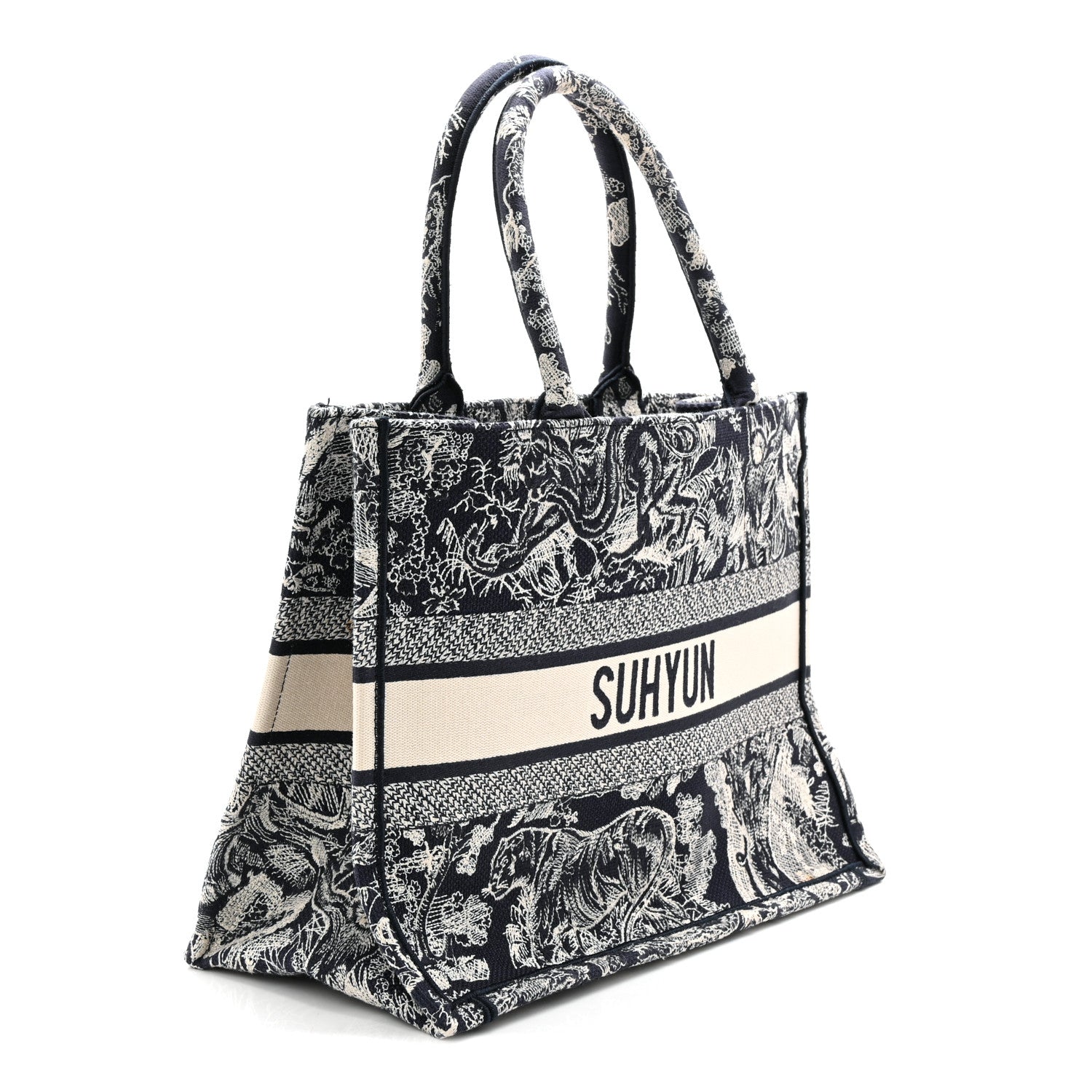 Canvas Embroidered Medium Dioriviera Toile De Jouy Book Tote Blue £¨ Direct shipment via from wholesalehk.shop