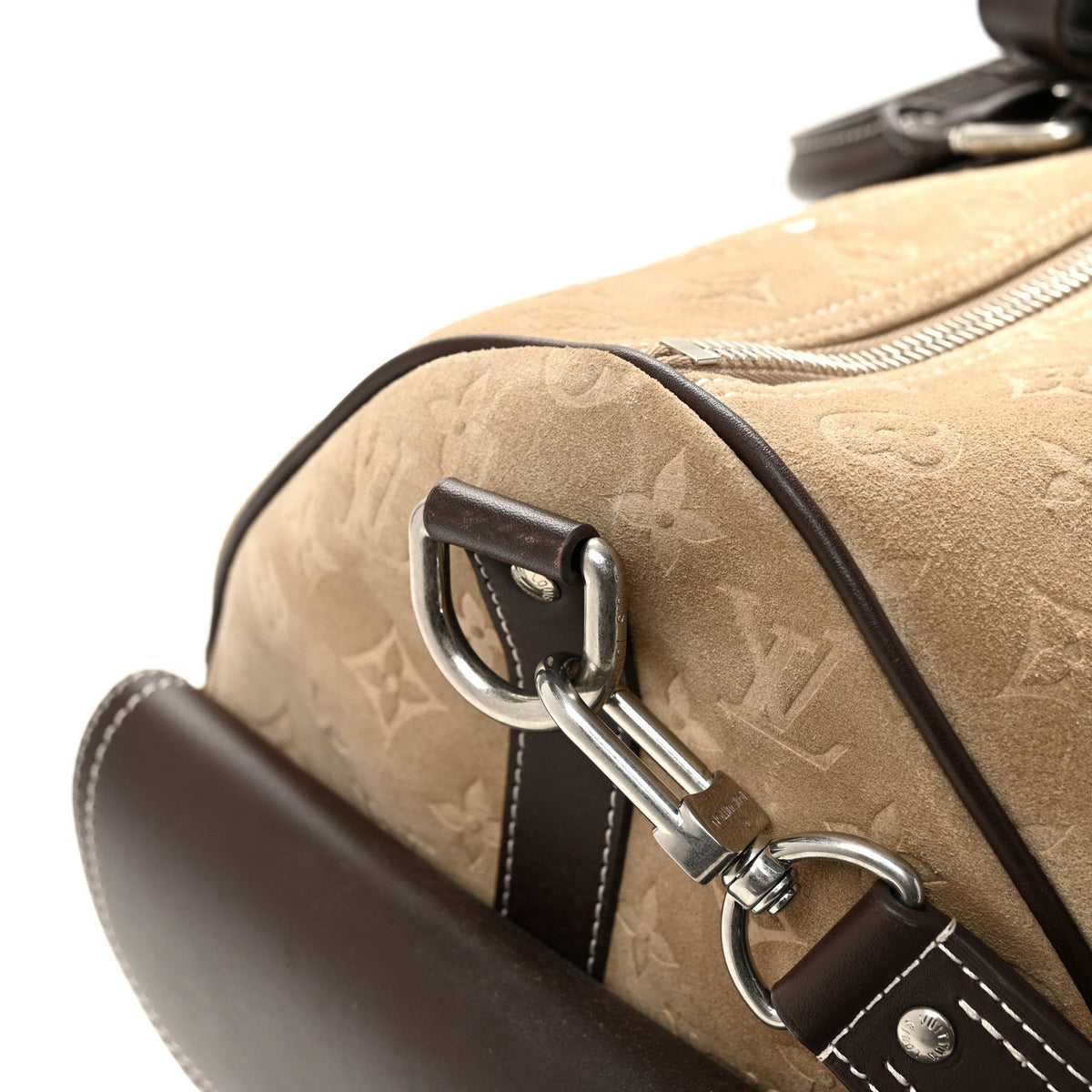 X NIGO Suede Monogram Keepall Bandouliere 50 Tan wholesalehk.shop