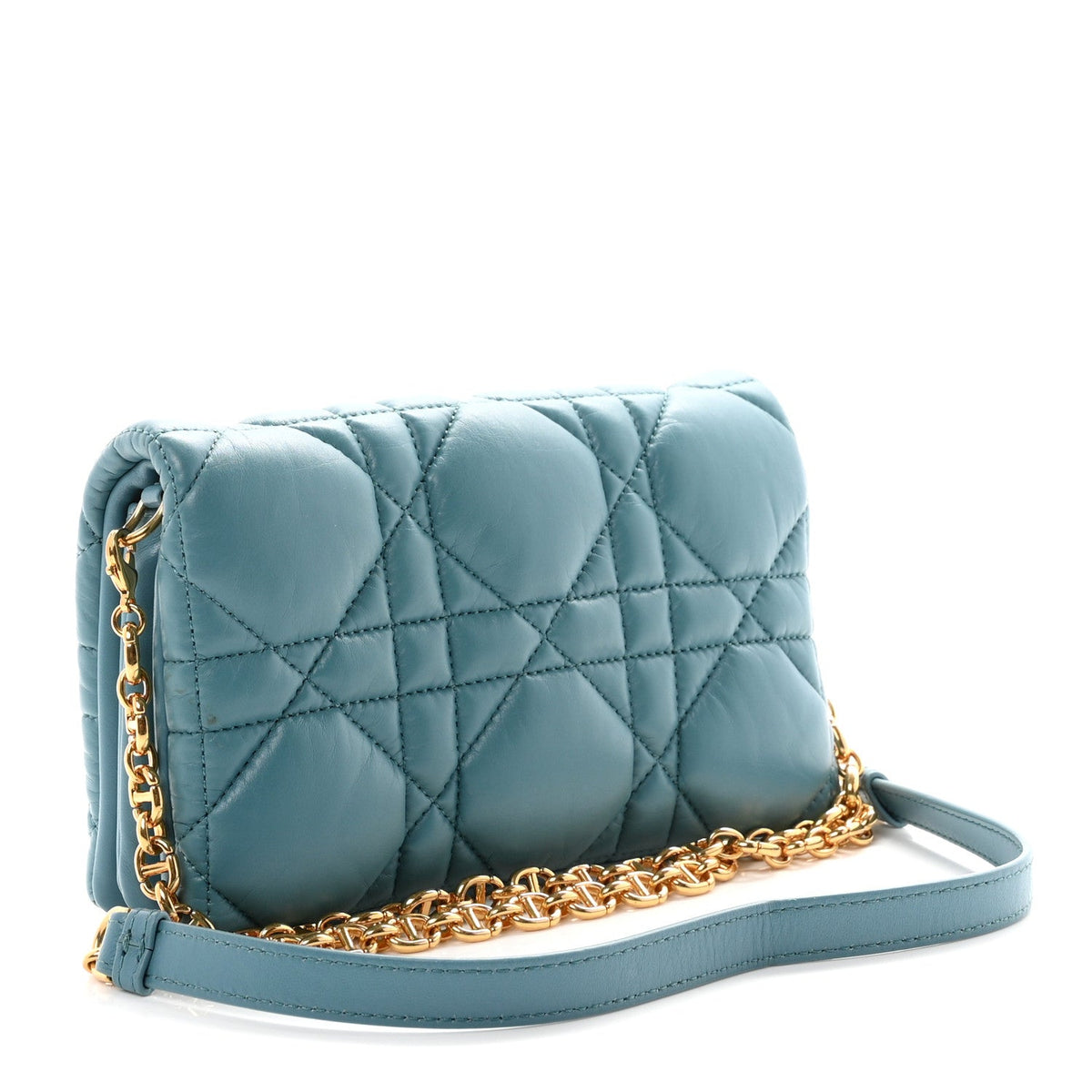 Calfskin Macrocannage Mini Caro Bag Horizon Blue wholesalehk.shop