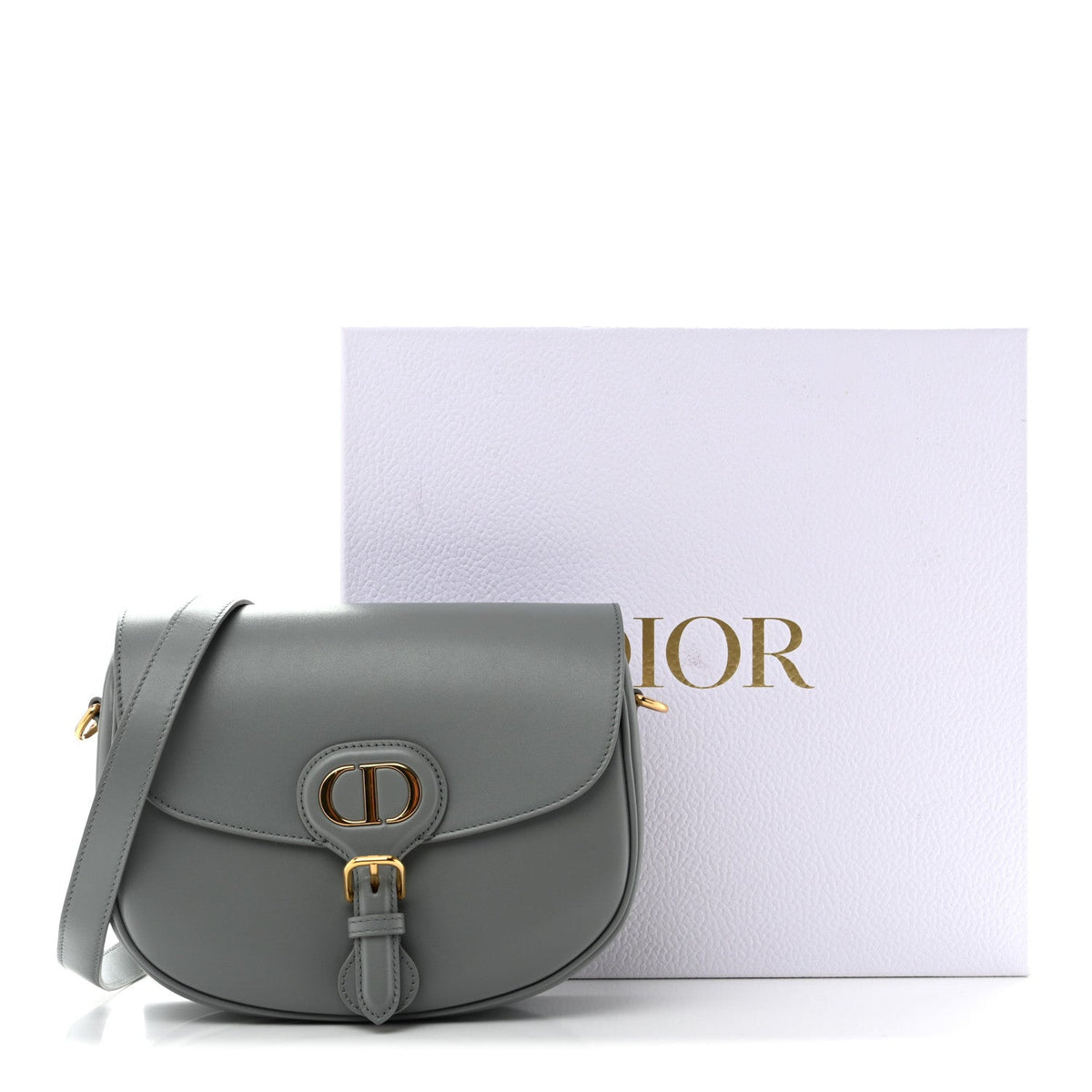 Box Calfskin Medium Bobby Flap Gray wholesalehk.shop