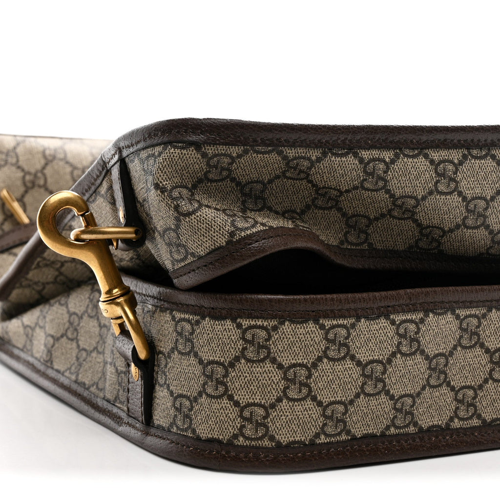 GG Supreme Monogram Textured Dollar Calfskin Web Ophidia Savoy Garment Bag Beige Ebony New Acero wholesalehk.shop