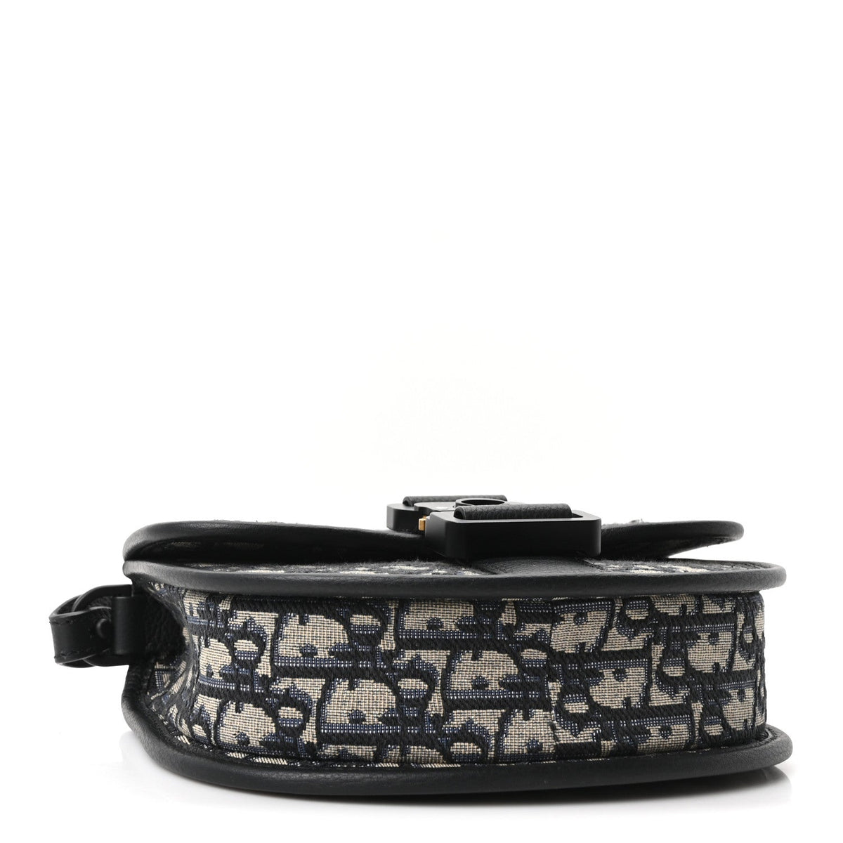 Oblique Grained Calfskin Mini Gallop Bag With Strap Black Beige wholesalehk.shop