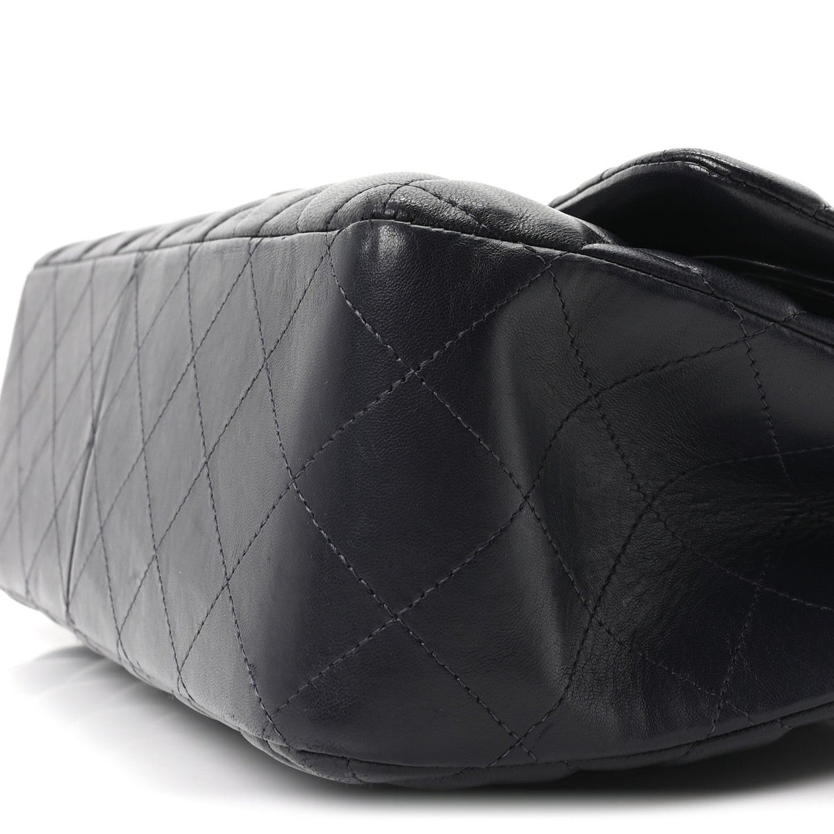 Lambskin Quilted Jumbo Double Flap Navy wholesalehk.shop