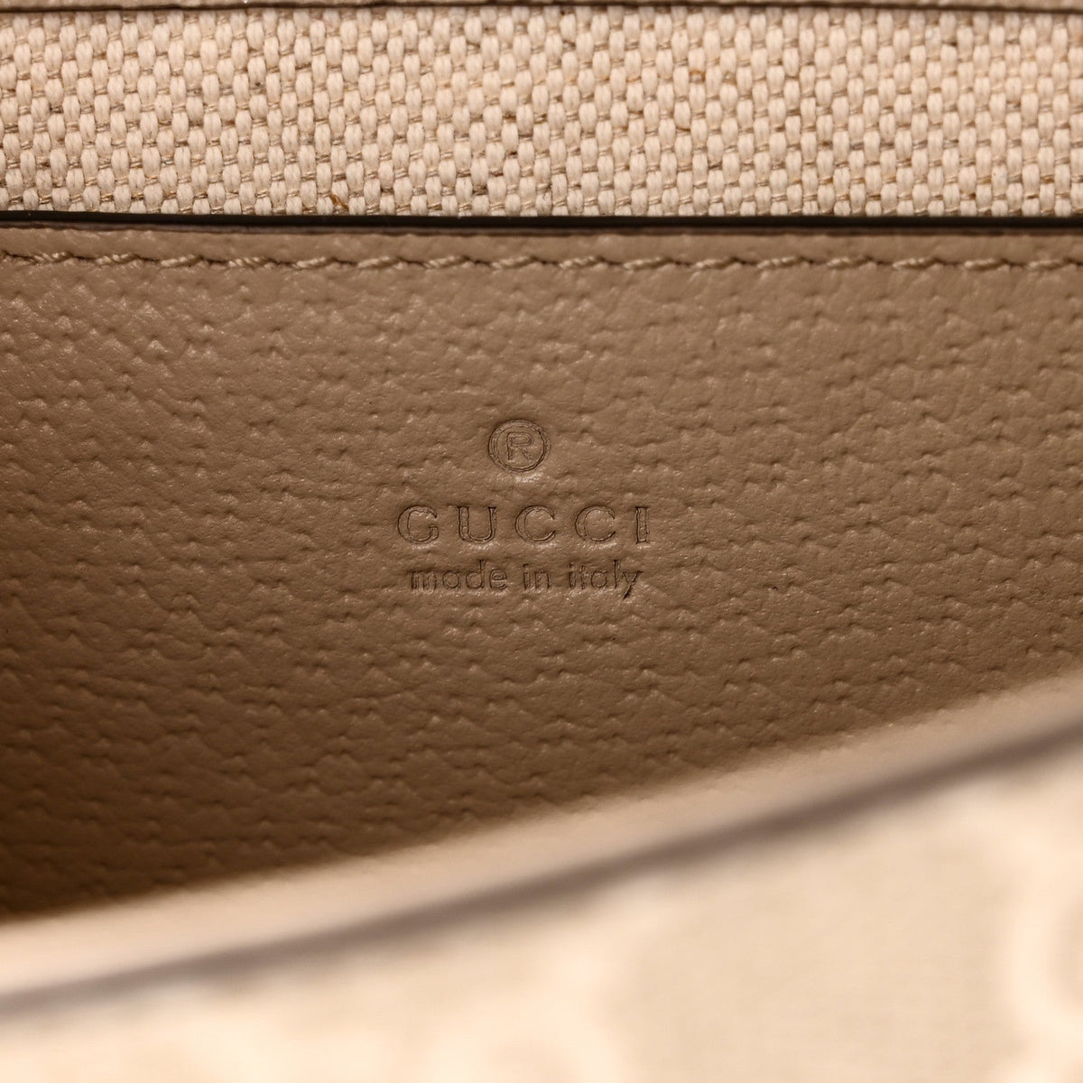 GG Supreme Monogram Textured Dollar Calfskin Web Mini Ophidia Envelope Shoulder Bag Beige Mystic White Oatmeal wholesalehk.shop