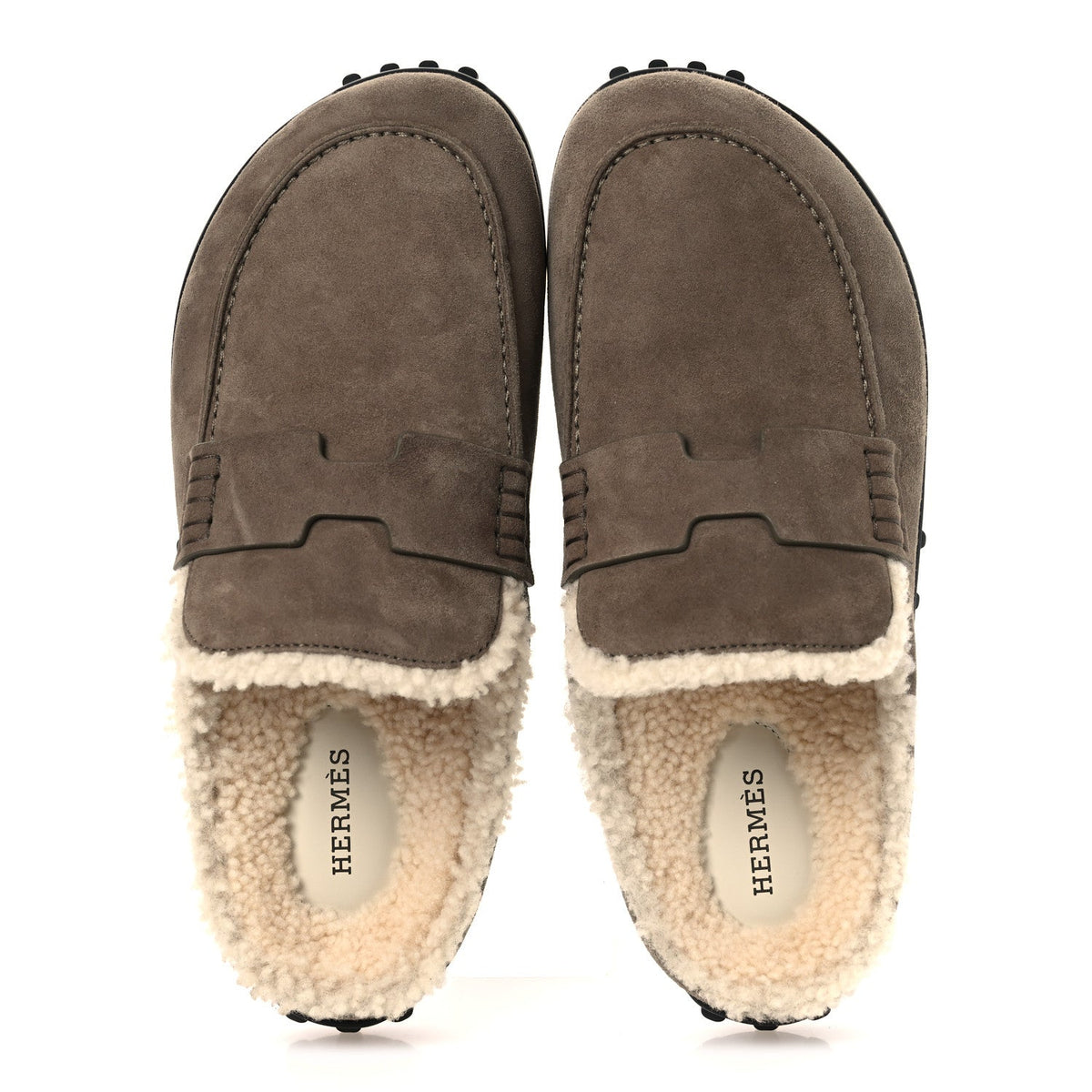 Suede Goatskin Shearling Go Mules 38 Brun Frume Ecru wholesalehk.shop