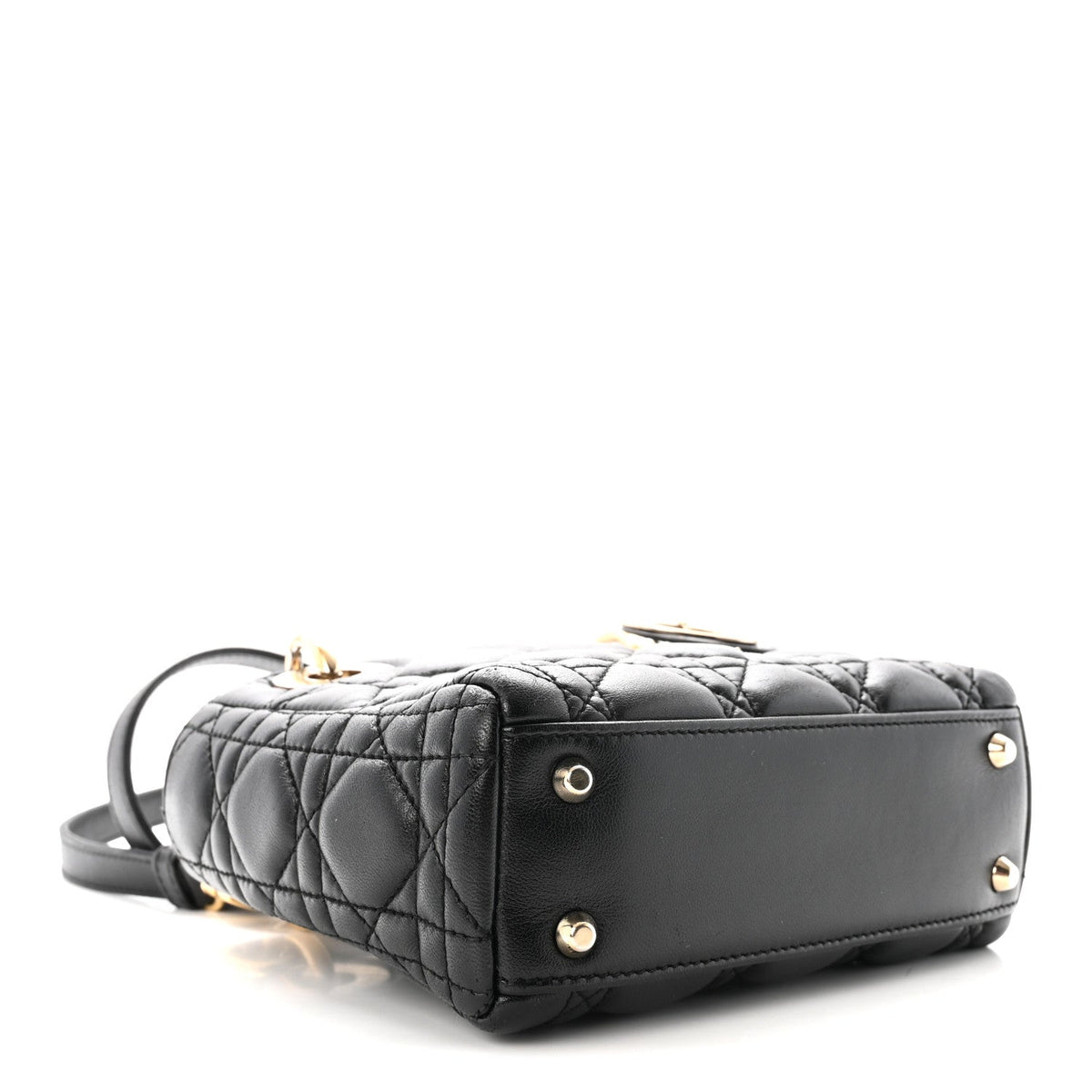 Lambskin Cannage Mini Lady Dior Black wholesalehk.shop