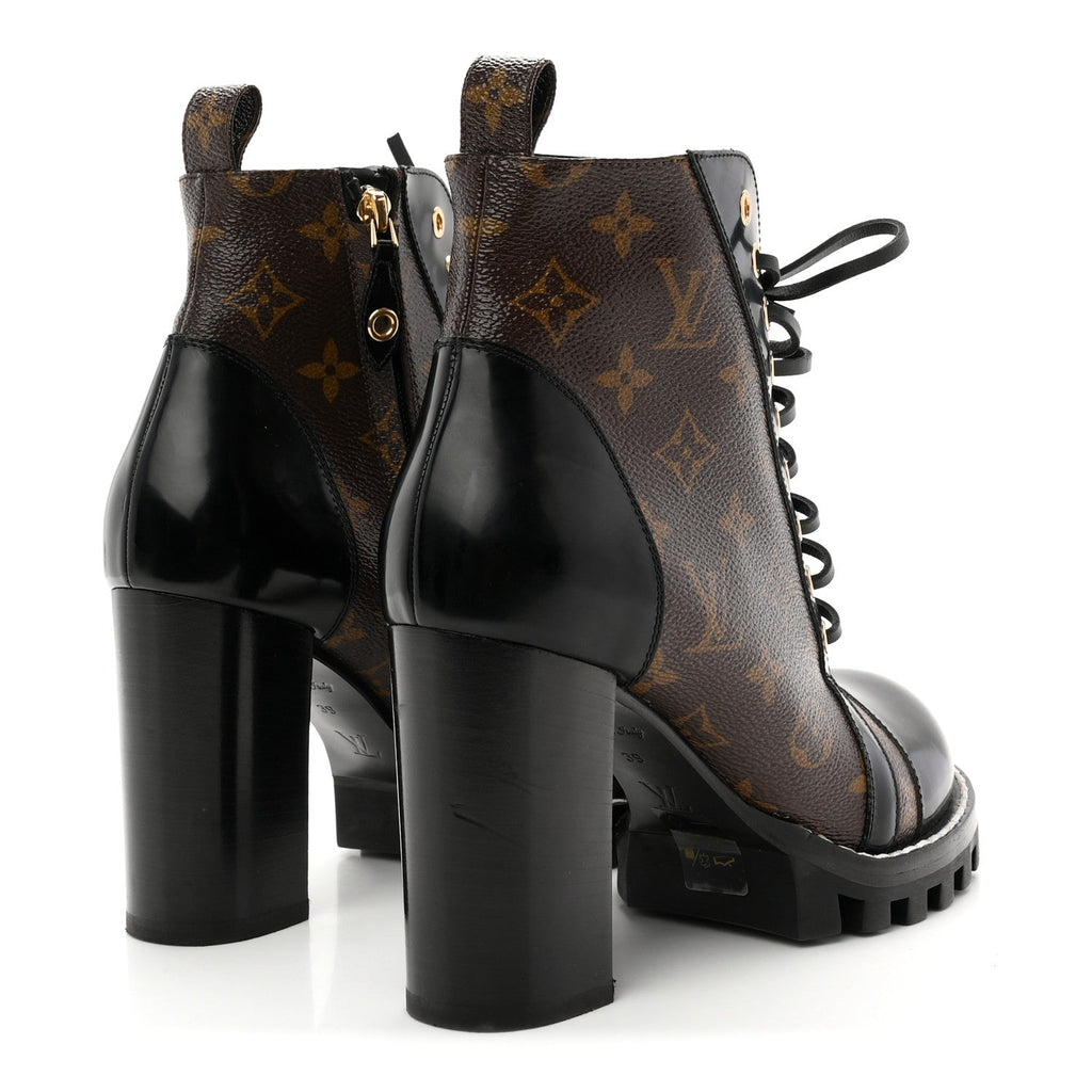 Patent Calfskin Monogram Star Trail Ankle Boots 39 Black £¨ Direct shipment via from wholesalehk.shop