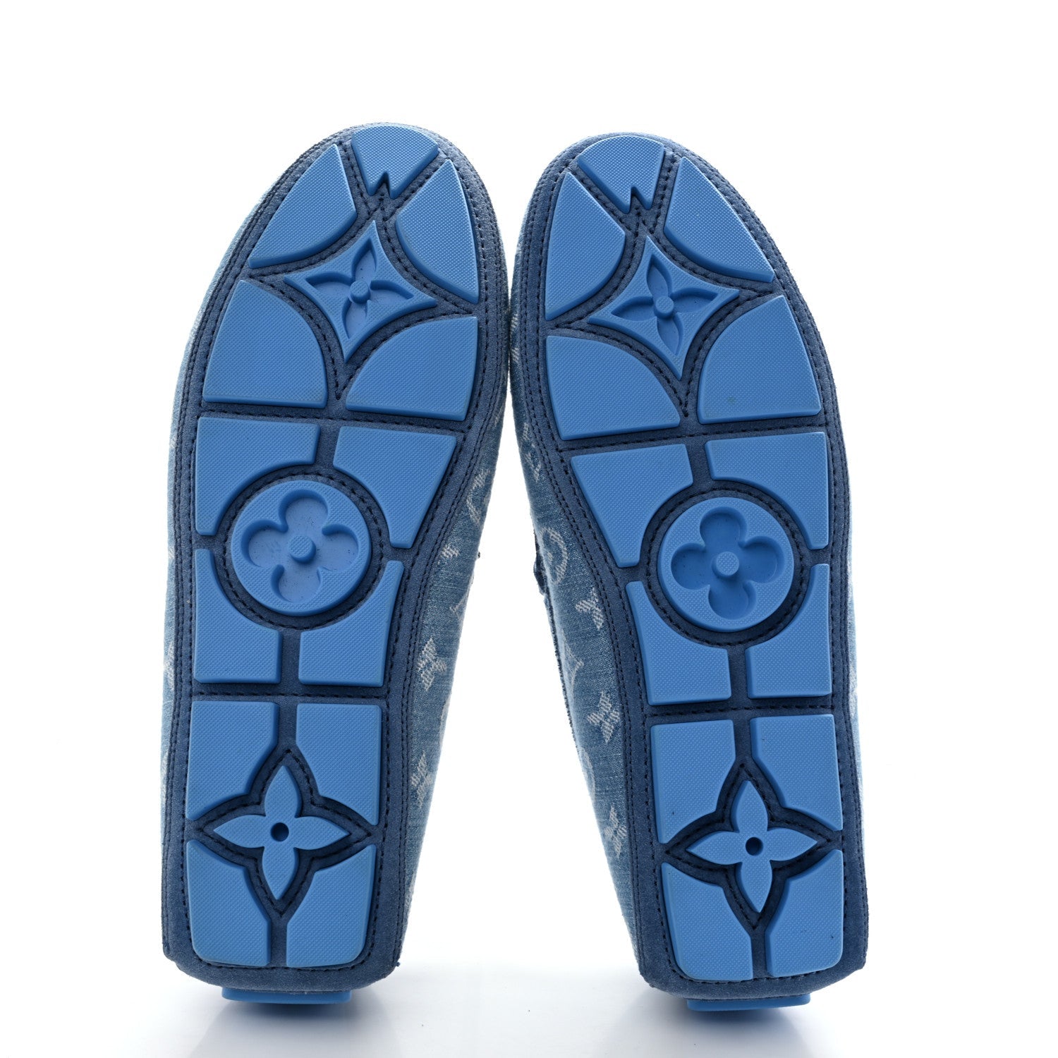 Monogram Denim Mens Driver Moccasin Loafers 8 Blue £¨ Direct shipment via from wholesalehk.shop