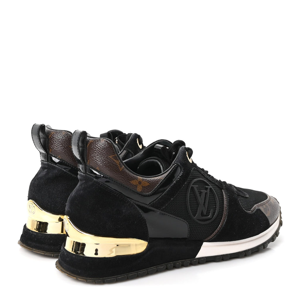 Suede Monogram Run Away Sneakers 36.5 Black £¨ Direct shipment via from wholesalehk.shop